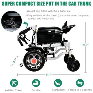 Compact lightweight electric wheelchair folded dimensions for car trunk