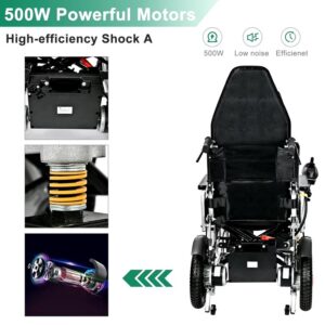 High efficiency 500w power wheelchair motor and shock absorber spring