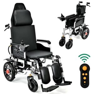 Foldable smart electric wheelchair with wireless remote control
